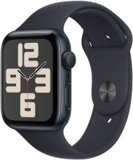Apple Watch SE 2, 44 мм, корпус из алюминия цвета тёмная ночь, спортивный ремешок цвета тёмная ночь, GPS + Cellular, M/L